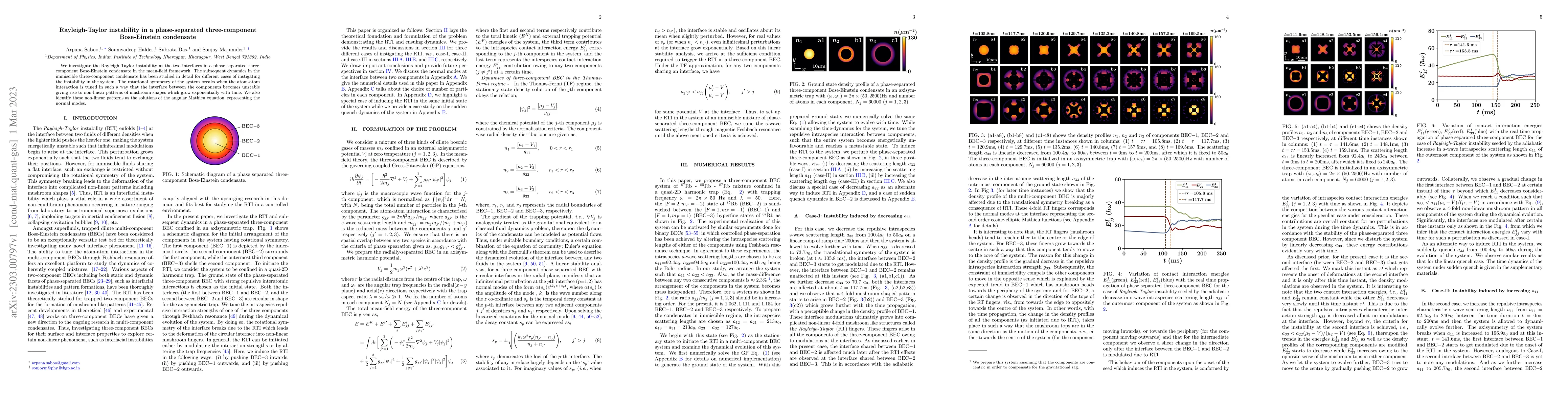 Thumbnail for Rayleigh-Taylor instability in a phase-separated three-component
  Bose-Einstein condensate