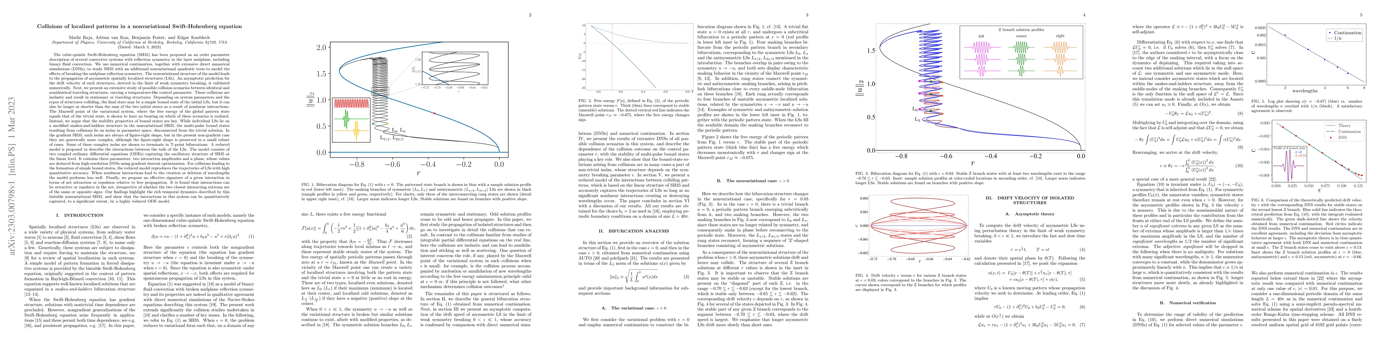 Thumbnail for Collisions of localized patterns in a nonvariational Swift-Hohenberg
  equation