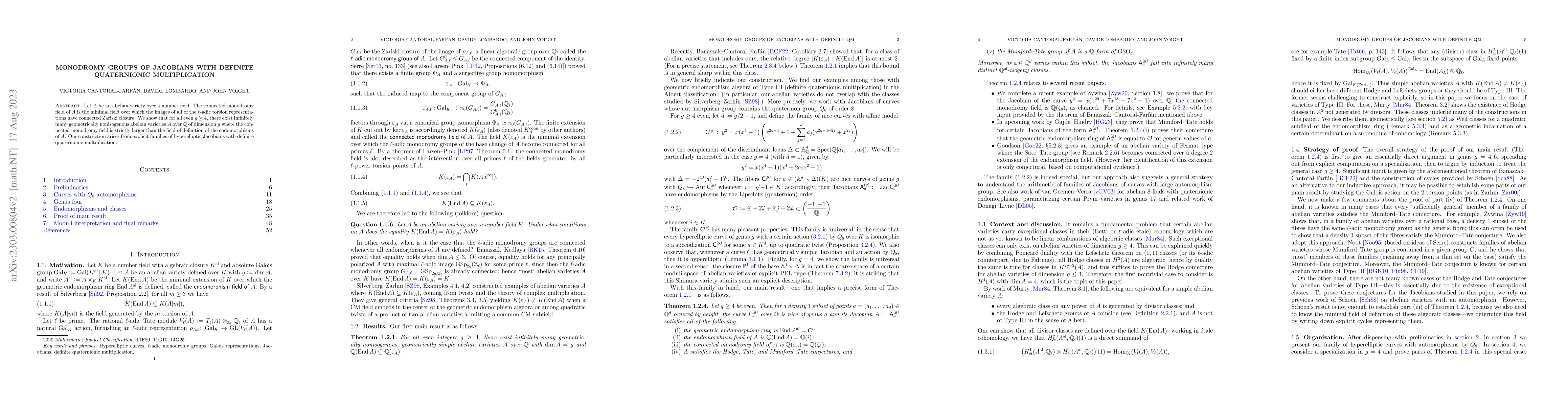Thumbnail for Monodromy groups of Jacobians with definite quaternionic multiplication