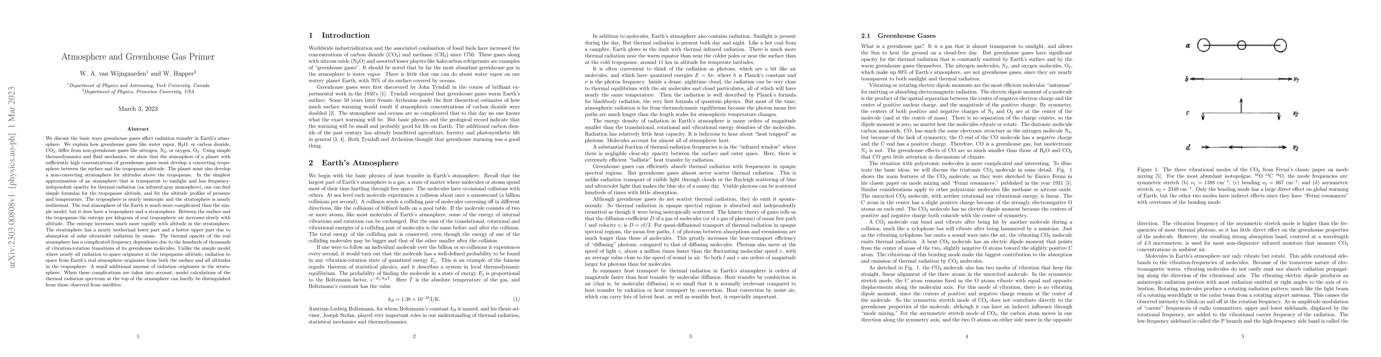 Thumbnail for Atmosphere and Greenhouse Gas Primer