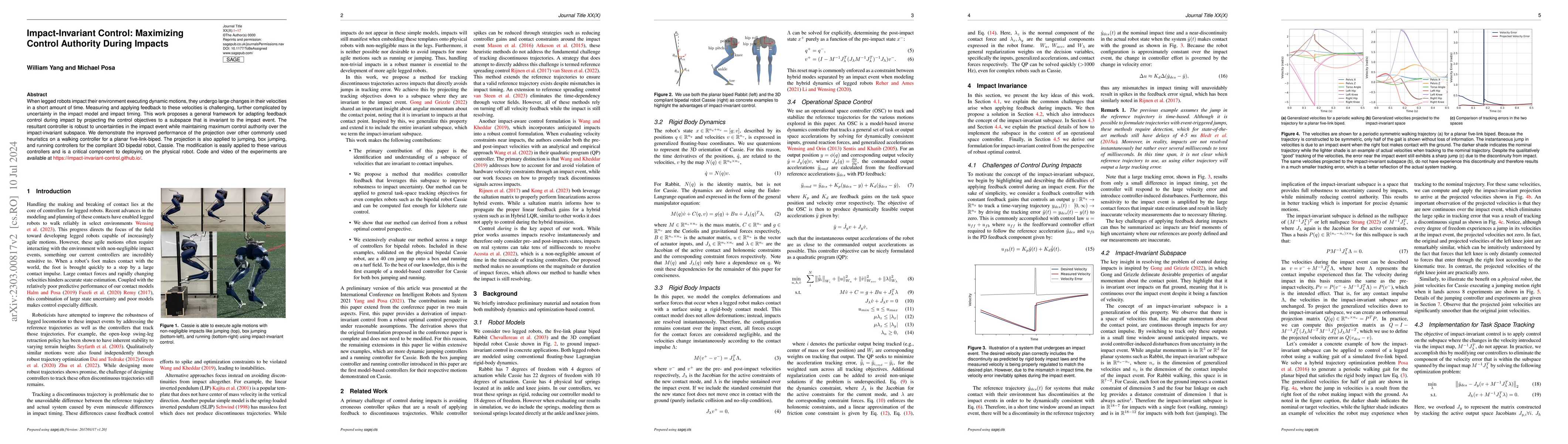 Thumbnail for Impact-Invariant Control: Maximizing Control Authority During Impacts