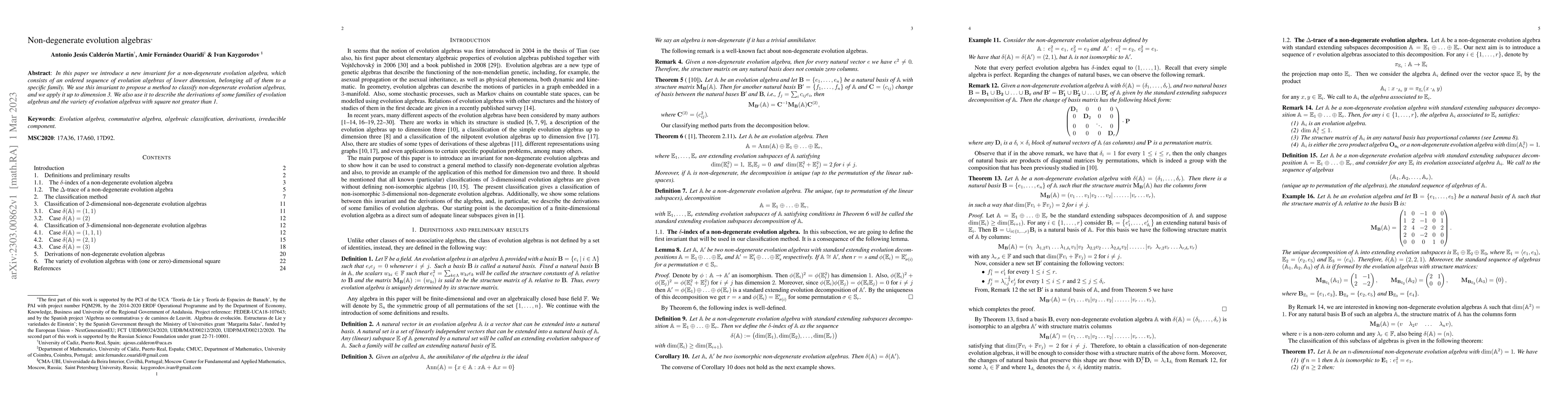 Thumbnail for Non-degenerate evolution algebras