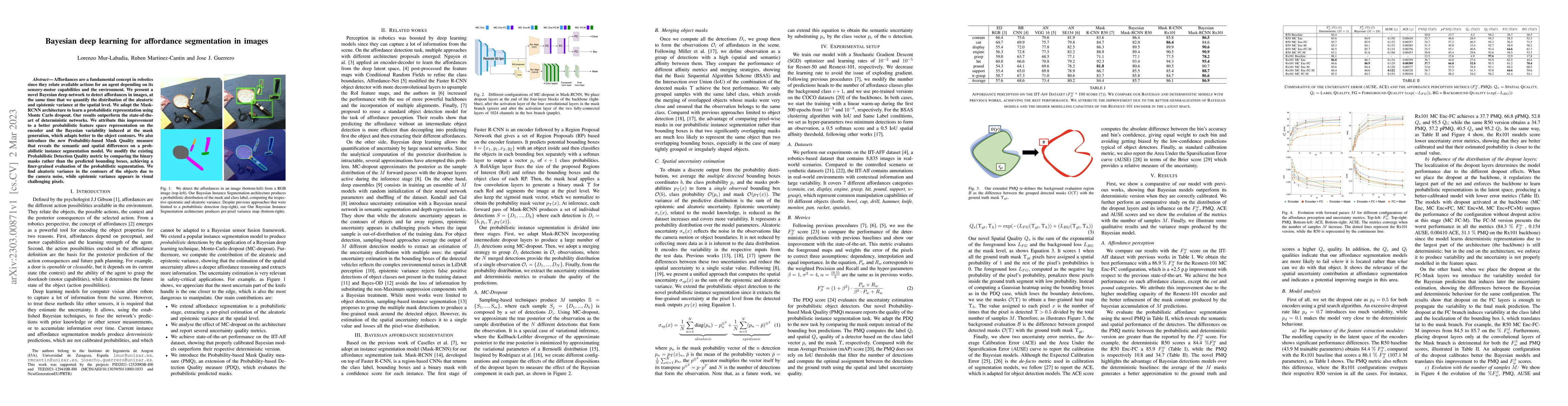 Thumbnail for Bayesian Deep Learning for Affordance Segmentation in images
