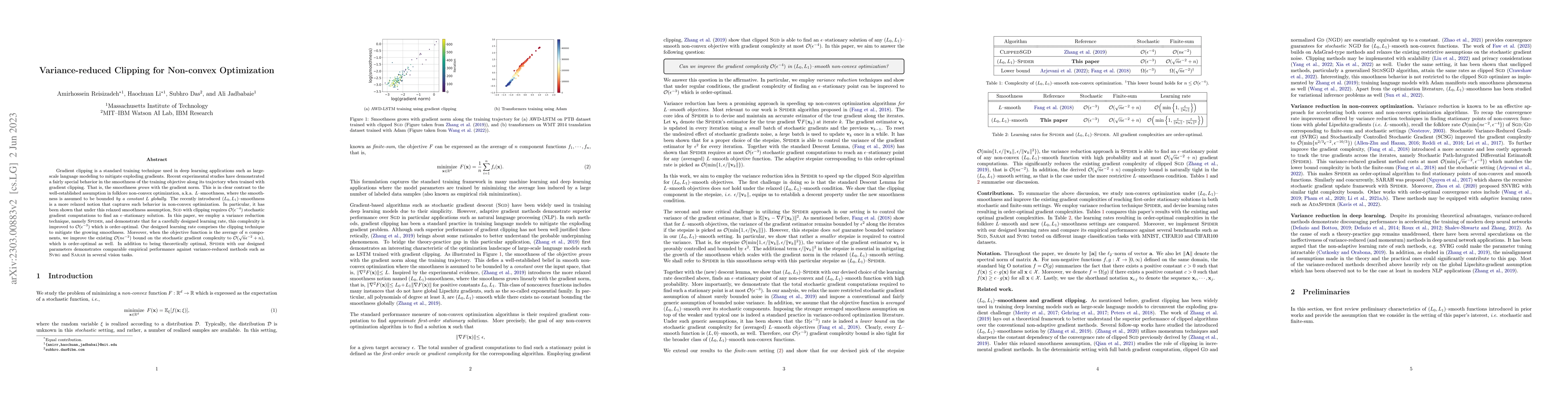 Thumbnail for Variance-reduced Clipping for Non-convex Optimization