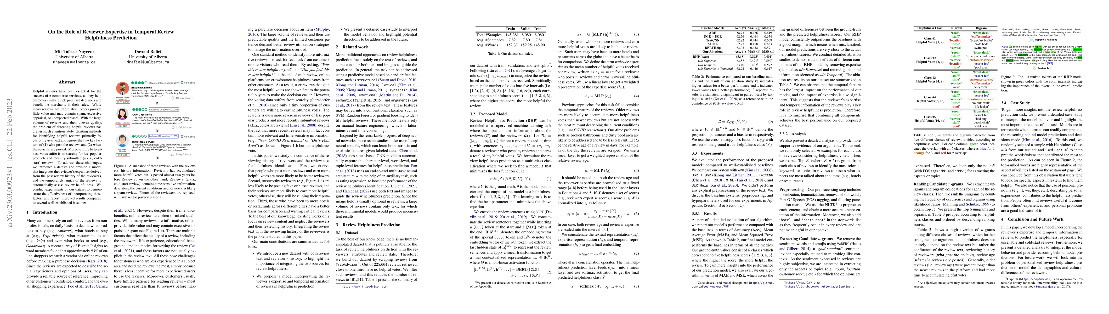 Thumbnail for On the Role of Reviewer Expertise in Temporal Review Helpfulness
  Prediction