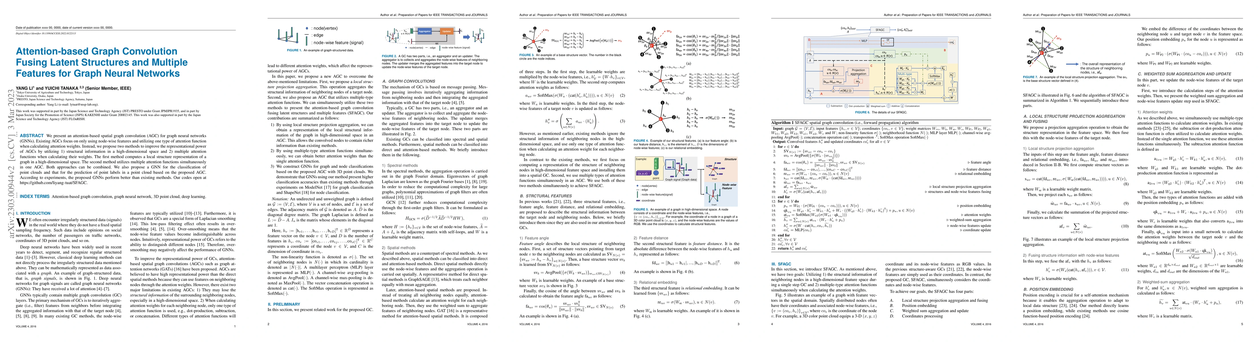 Thumbnail for Attention-based Graph Convolution Fusing Latent Structures and Multiple
  Features for Graph Neural Networks