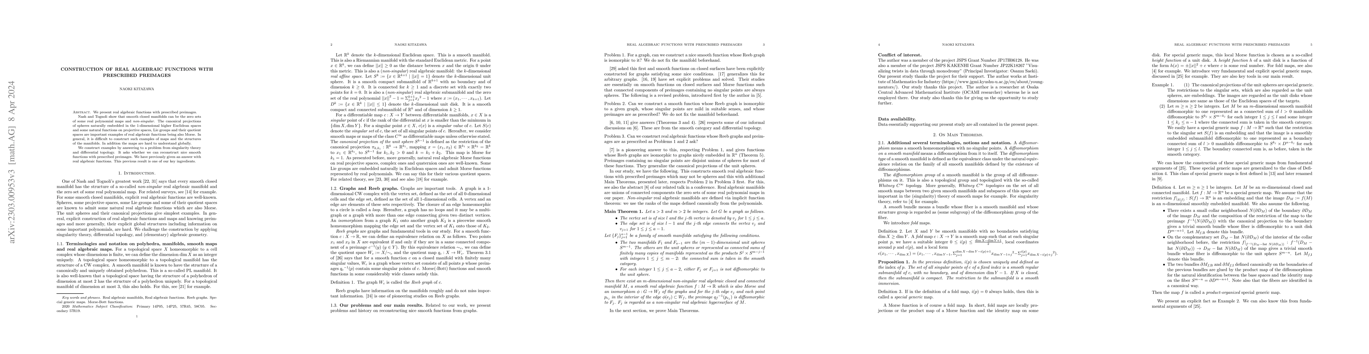 Thumbnail for Construction of real algebraic functions with prescribed preimages