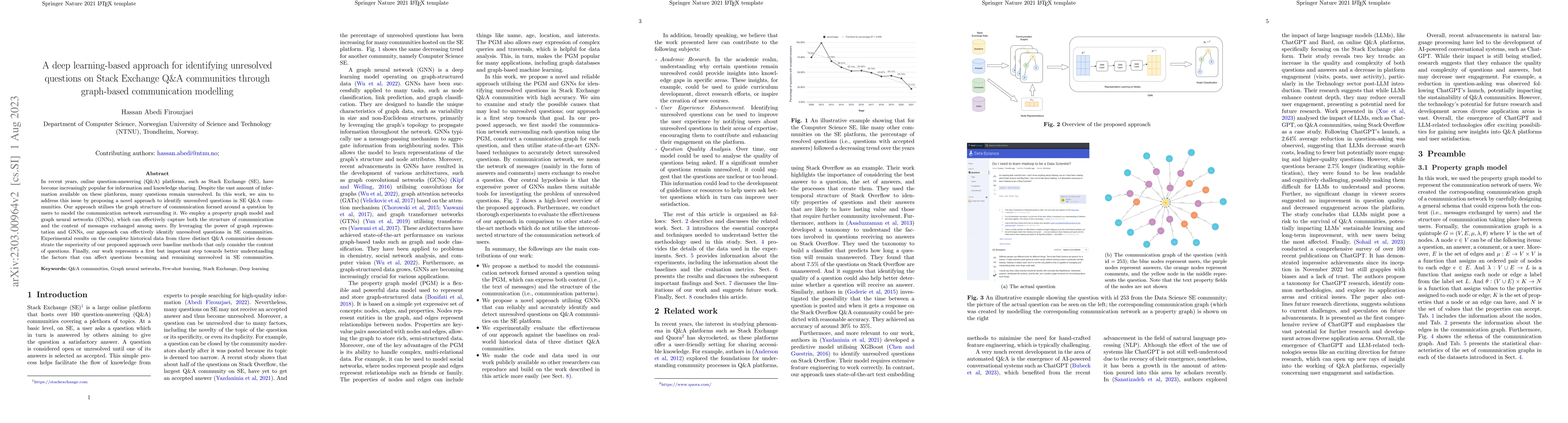 Thumbnail for A deep learning-based approach for identifying unresolved questions on
  Stack Exchange Q&A communities through graph-based communication modelling