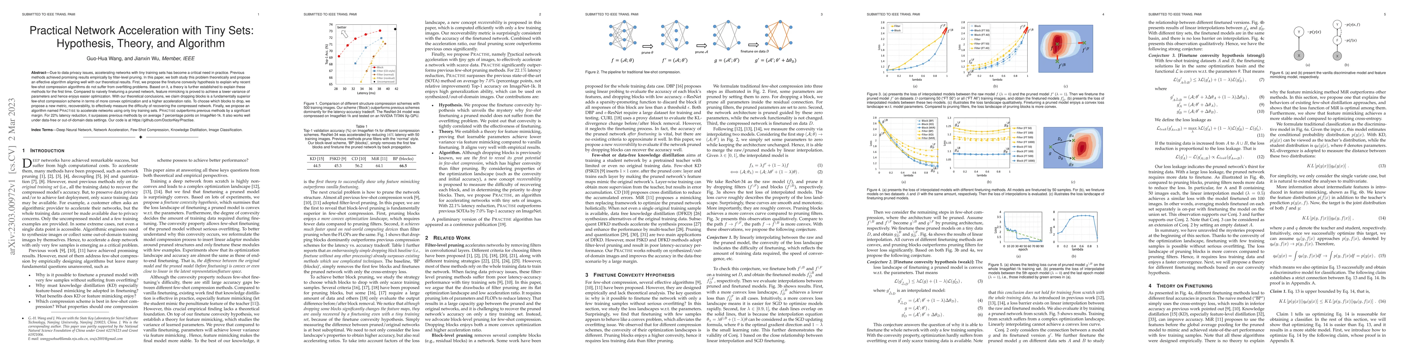 Thumbnail for Practical Network Acceleration with Tiny Sets: Hypothesis, Theory, and
  Algorithm