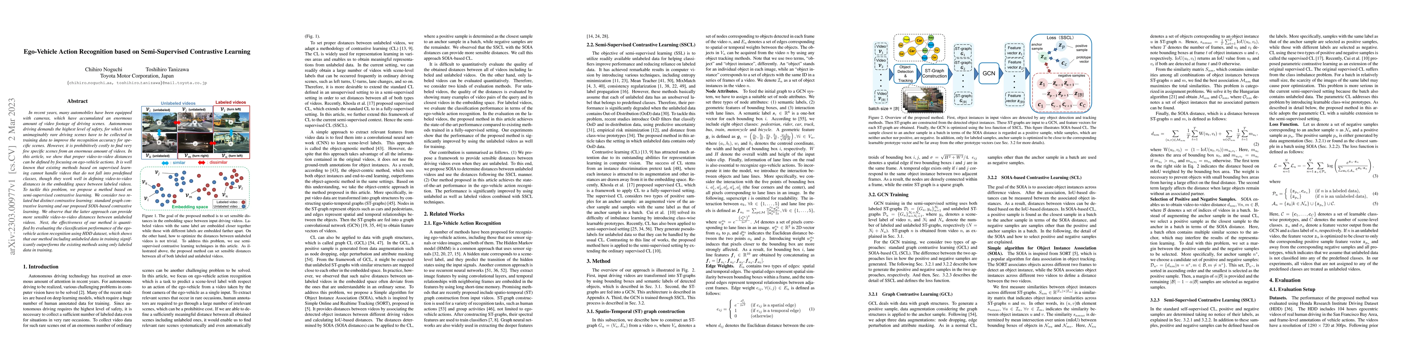 Thumbnail for Ego-Vehicle Action Recognition based on Semi-Supervised Contrastive
  Learning