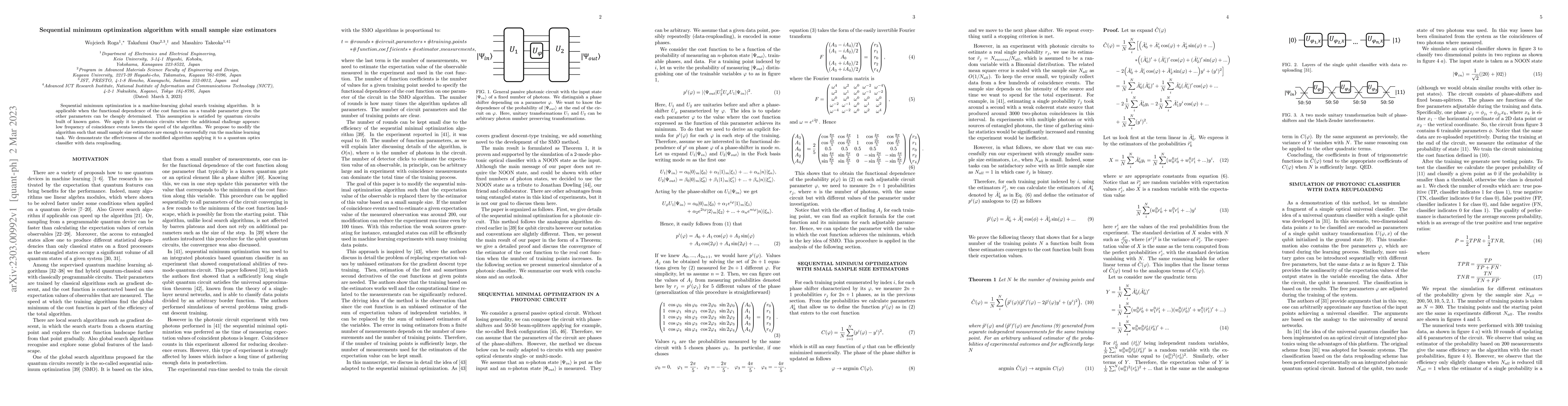 Thumbnail for Sequential minimum optimization algorithm with small sample size
  estimators