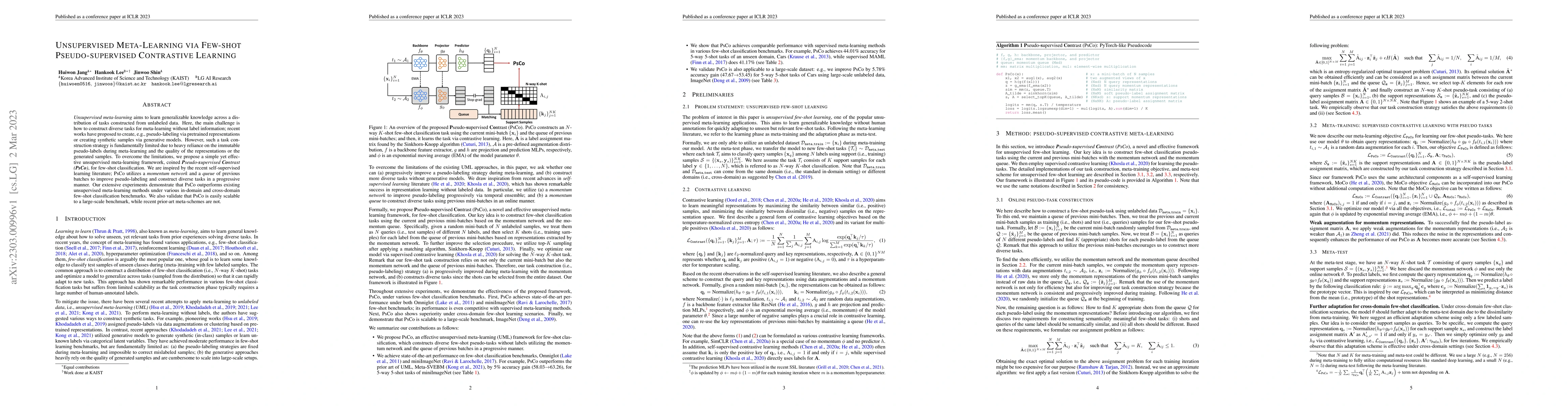 Thumbnail for Unsupervised Meta-Learning via Few-shot Pseudo-supervised Contrastive
  Learning
