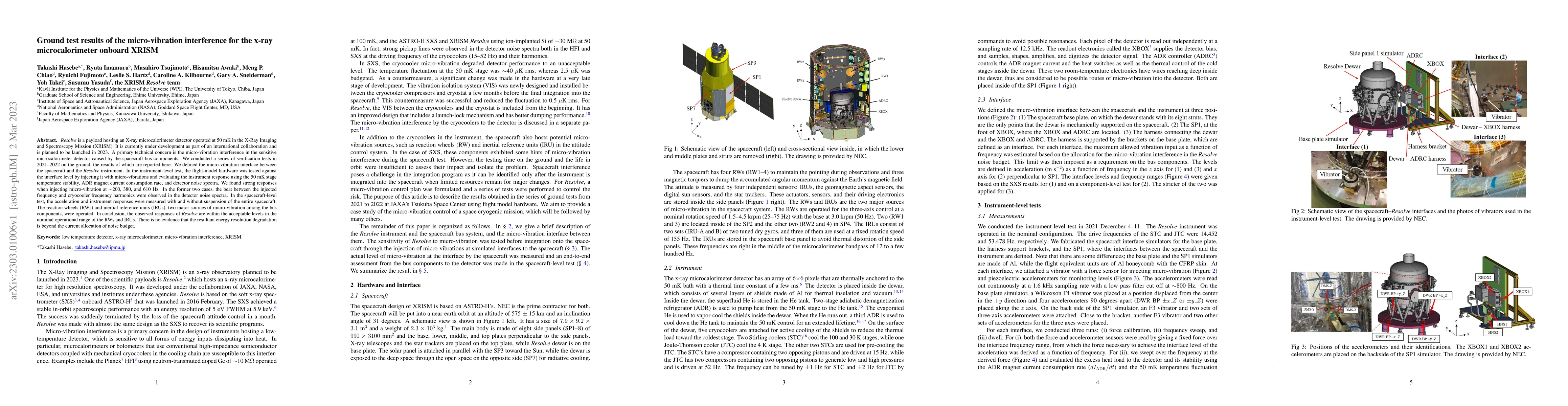 Thumbnail for Ground test results of the micro-vibration interference for the x-ray
  microcalorimeter onboard XRISM