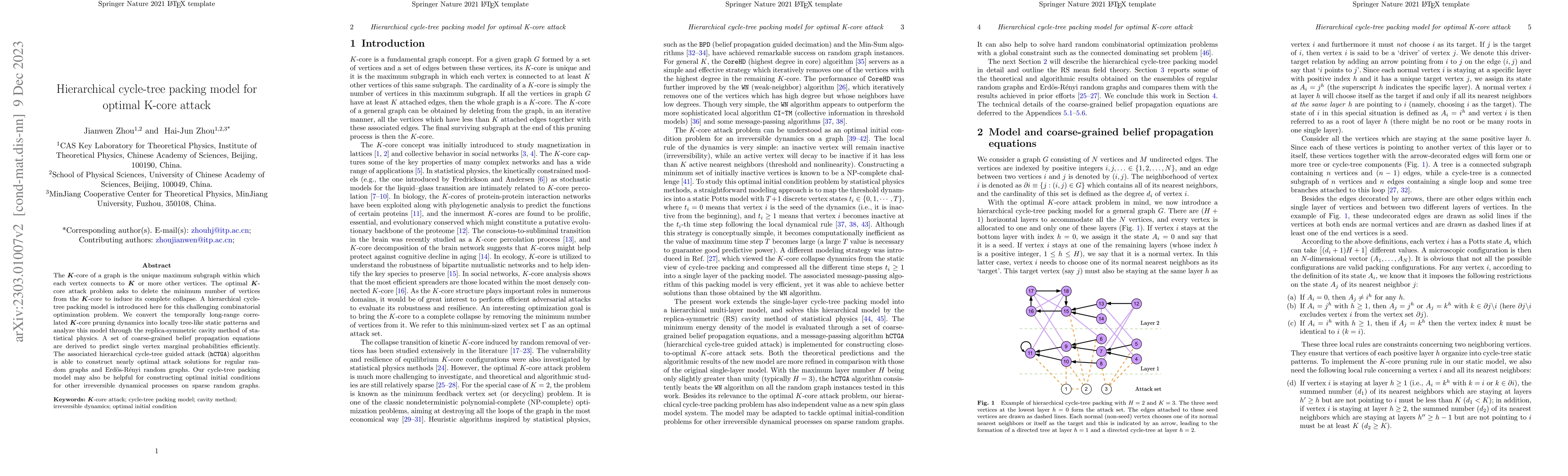 Thumbnail for Hierarchical cycle-tree packing model for $K$-core attack problem
