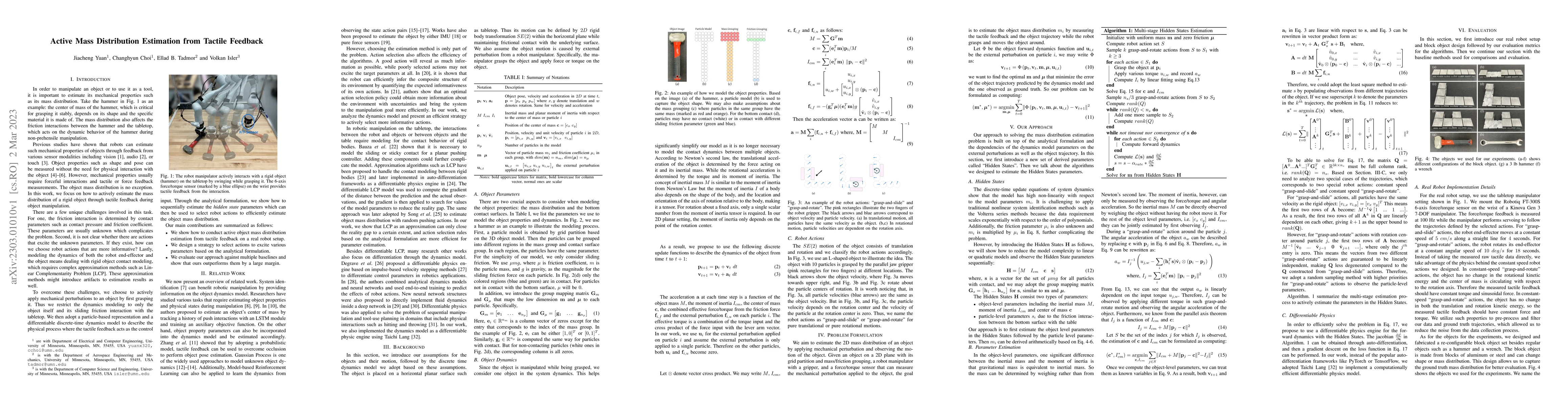 Thumbnail for Active Mass Distribution Estimation from Tactile Feedback