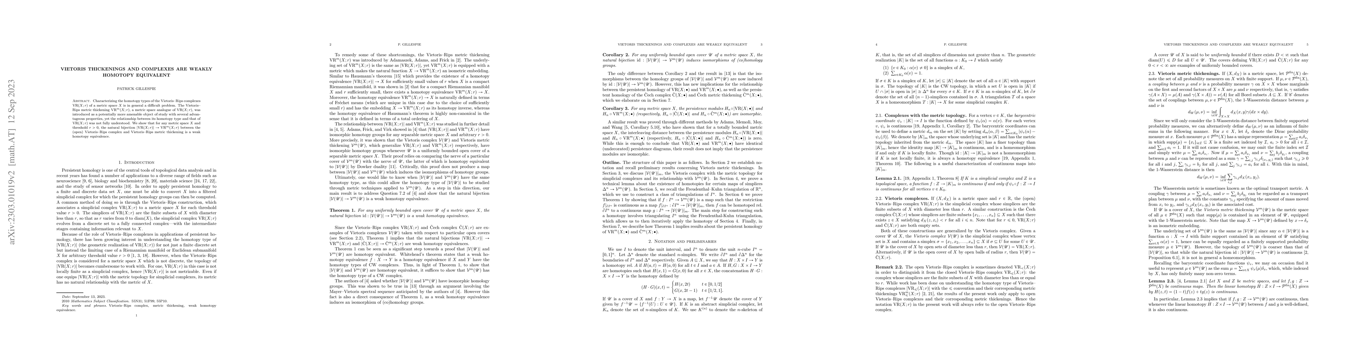 Thumbnail for Vietoris thickenings and complexes are weakly homotopy equivalent