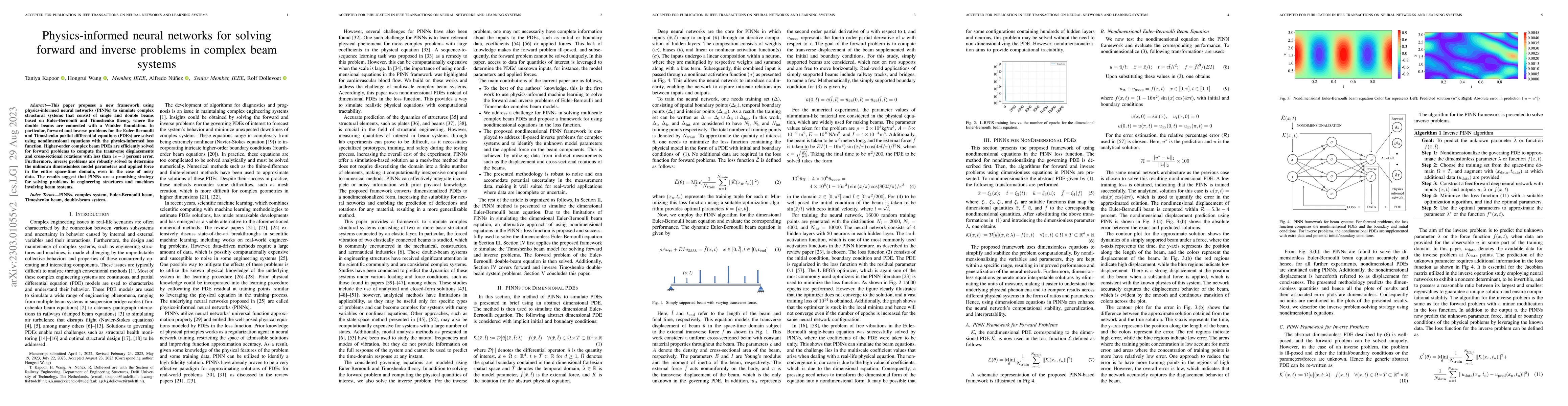 Thumbnail for Physics-informed neural networks for solving forward and inverse
  problems in complex beam systems