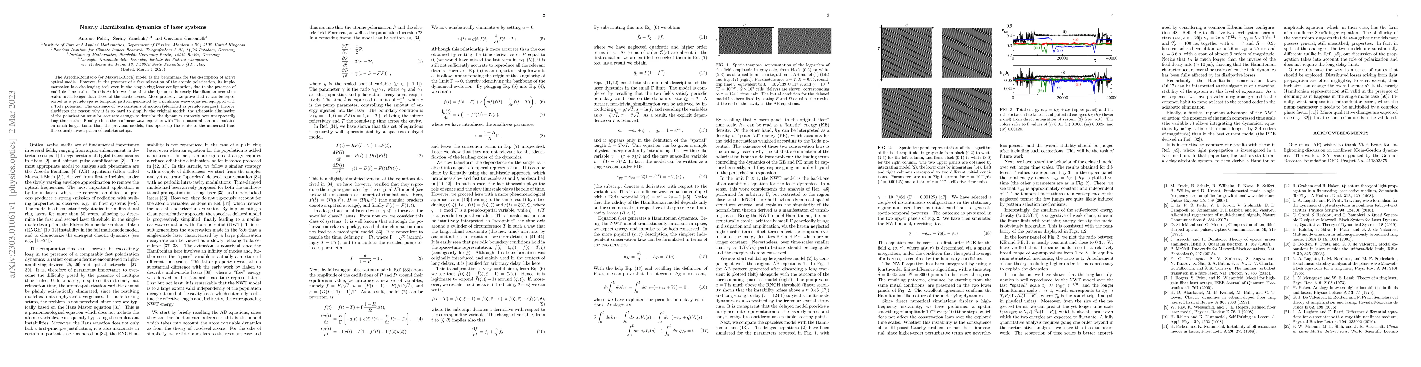Thumbnail for Nearly Hamiltonian dynamics of laser systems