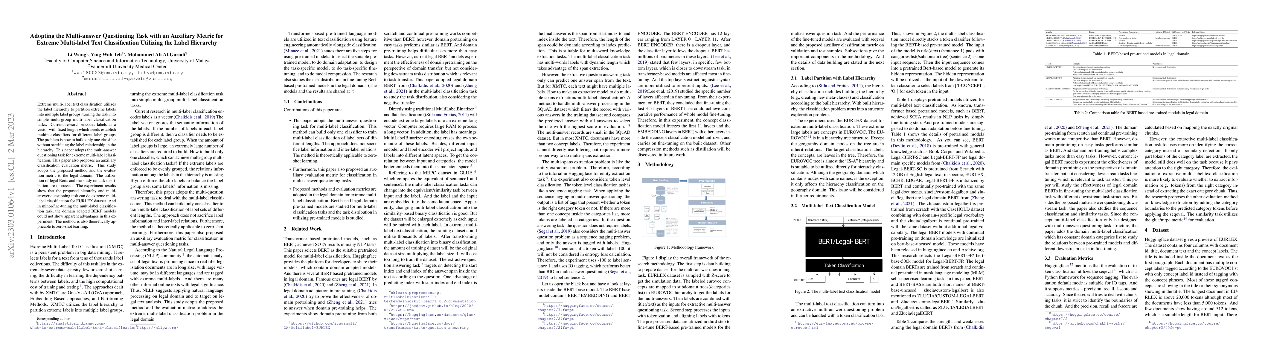 Thumbnail for Adopting the Multi-answer Questioning Task with an Auxiliary Metric for
  Extreme Multi-label Text Classification Utilizing the Label Hierarchy