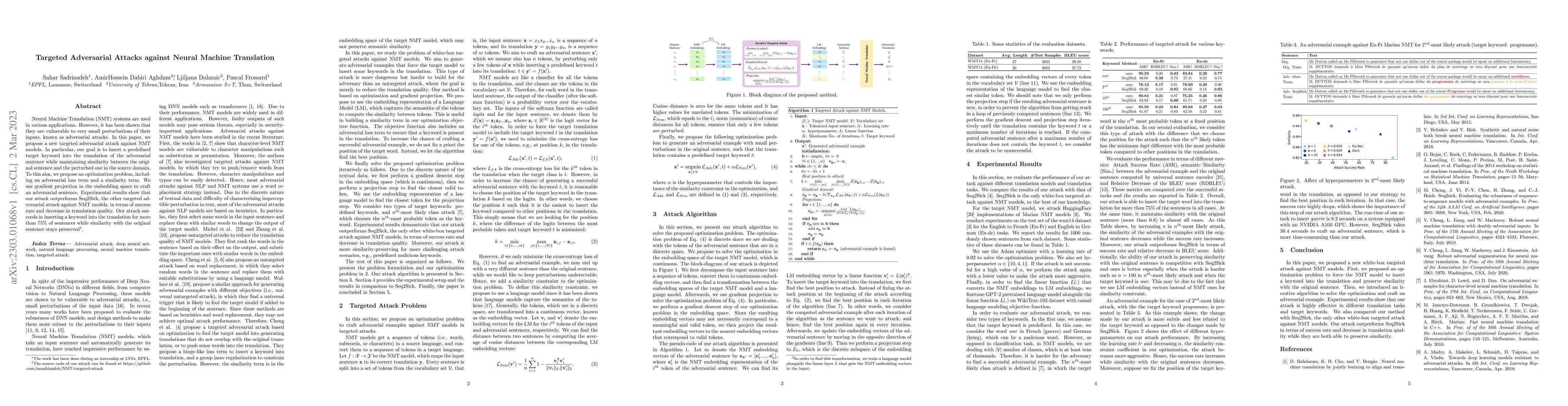 Thumbnail for Targeted Adversarial Attacks against Neural Machine Translation
