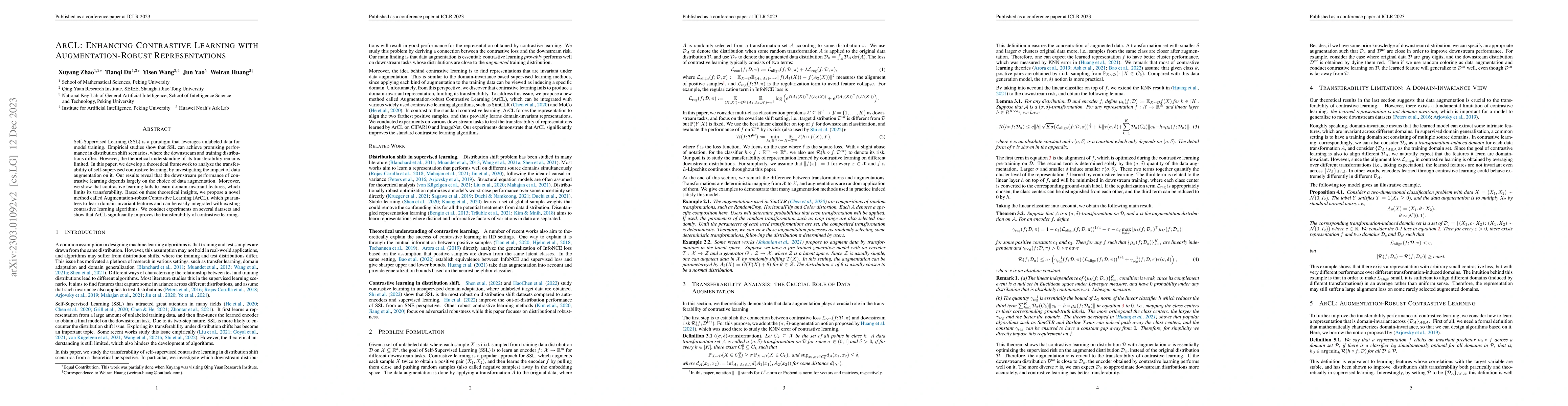 Thumbnail for ArCL: Enhancing Contrastive Learning with Augmentation-Robust
  Representations