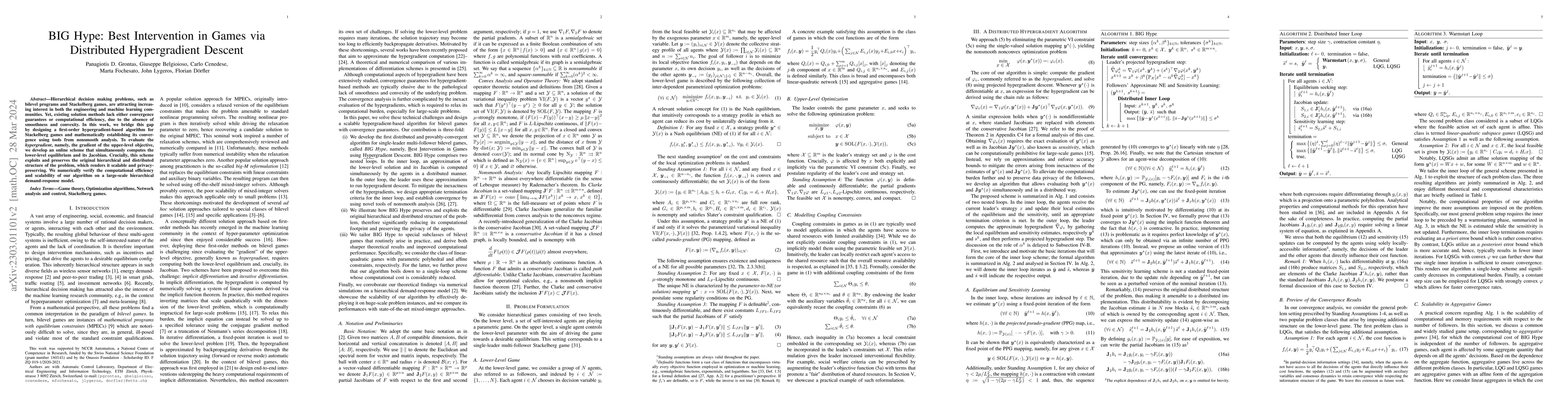 Thumbnail for BIG Hype: Best Intervention in Games via Distributed Hypergradient
  Descent