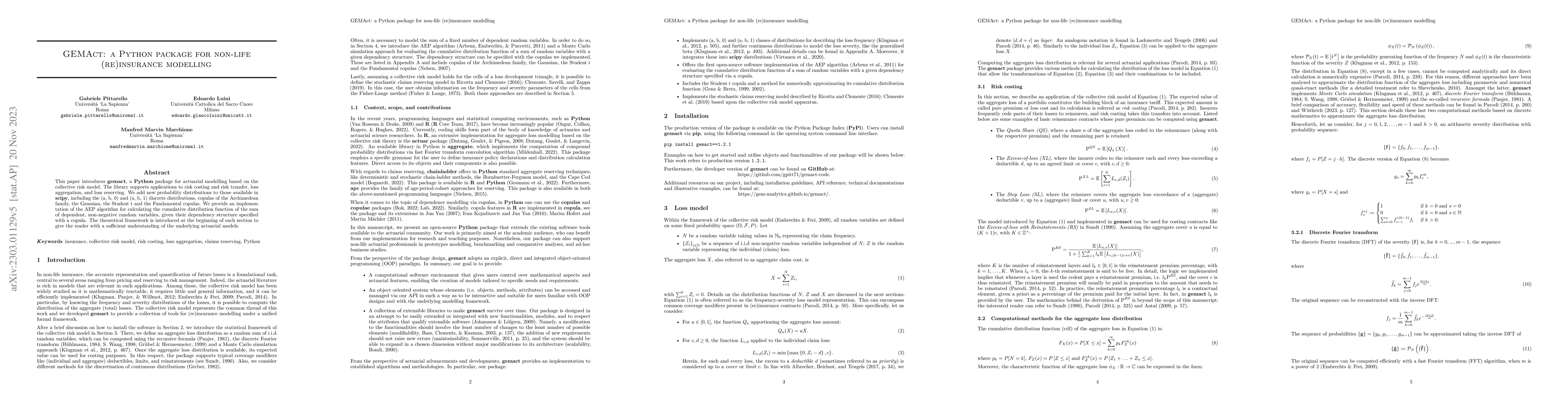 Thumbnail for GEMAct: a Python package for non-life (re)insurance modeling