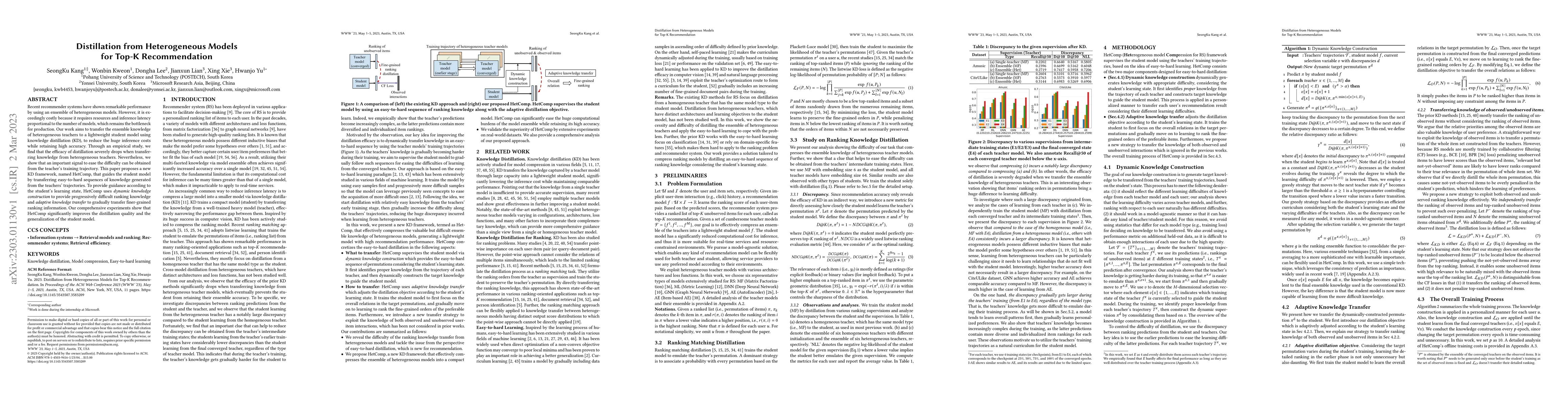 Thumbnail for Distillation from Heterogeneous Models for Top-K Recommendation