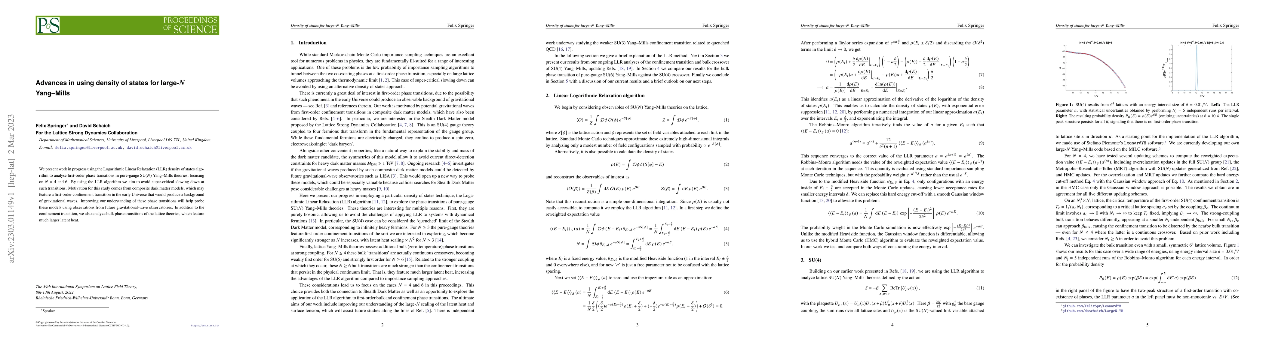 Thumbnail for Advances in using density of states for large-N Yang--Mills