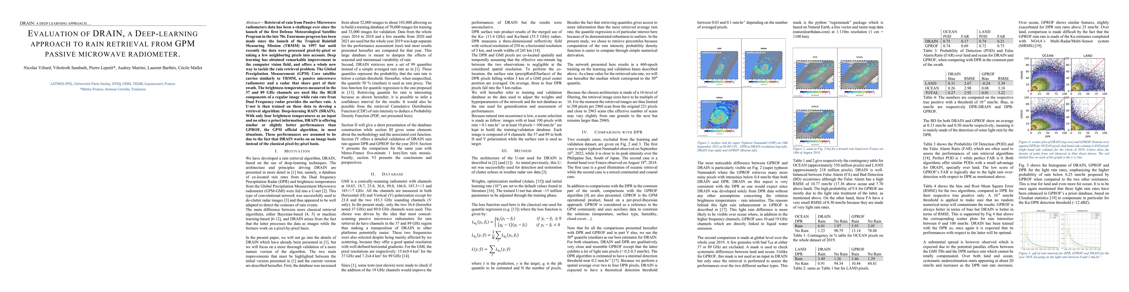 Thumbnail for Evaluation of drain, a deep-learning approach to rain retrieval from gpm
  passive microwave radiometer