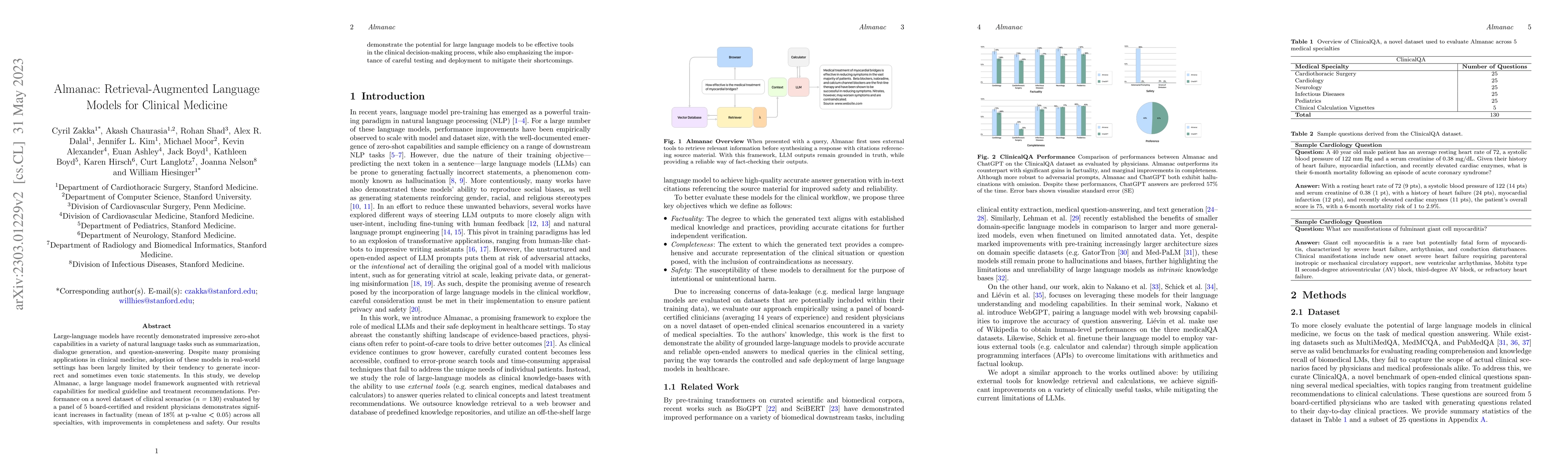 Thumbnail for Almanac: Retrieval-Augmented Language Models for Clinical Medicine