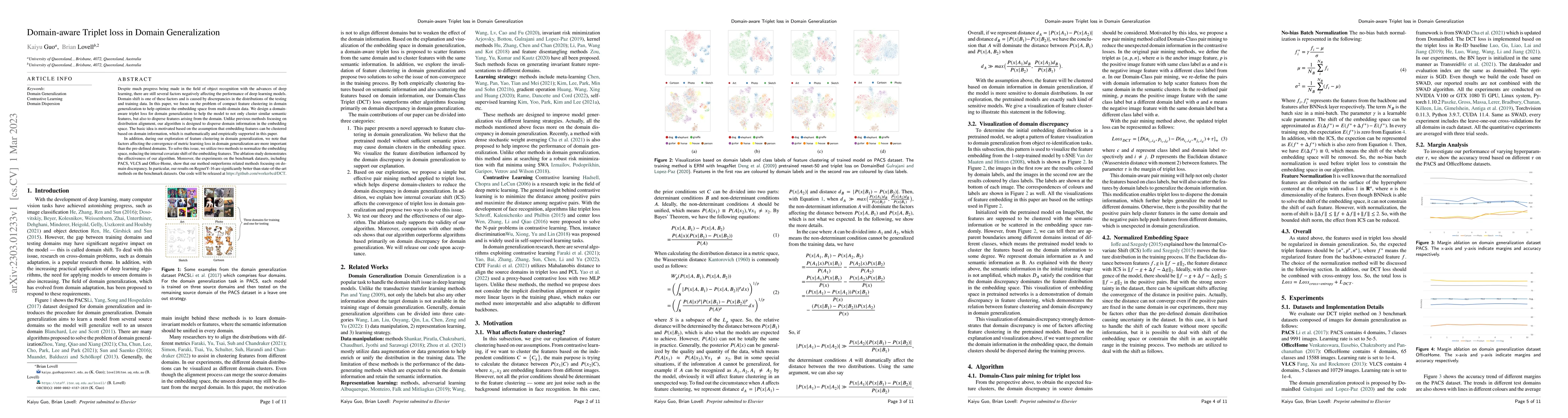 Thumbnail for Domain-aware Triplet loss in Domain Generalization