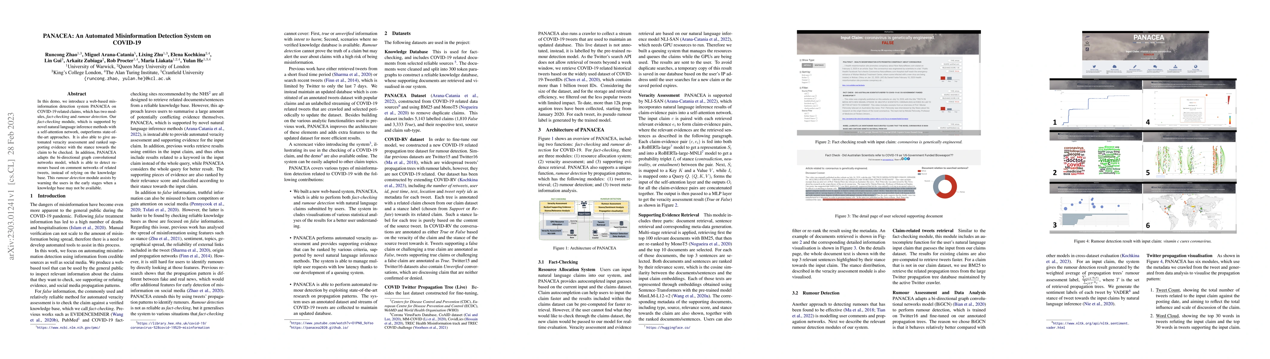 Thumbnail for PANACEA: An Automated Misinformation Detection System on COVID-19