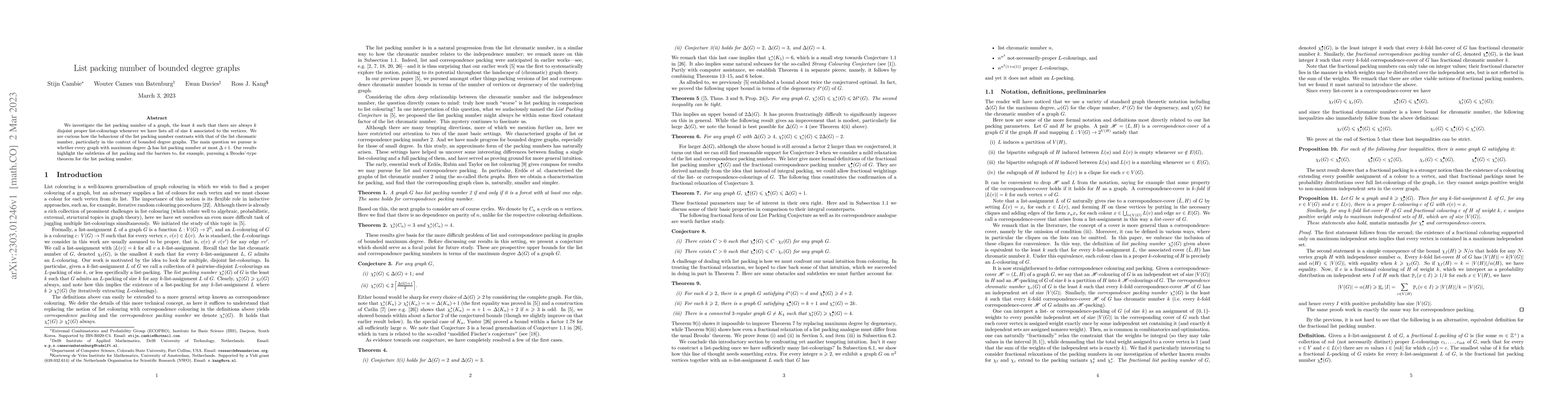 Thumbnail for List packing number of bounded degree graphs