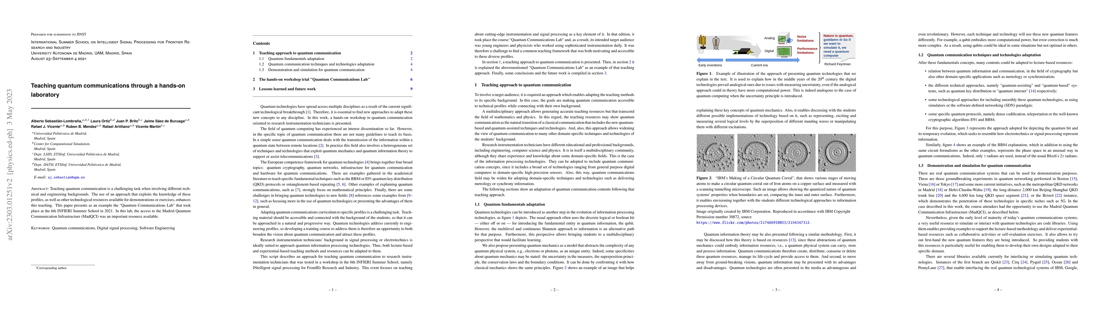 Thumbnail for Teaching quantum communications through a hands-on laboratory