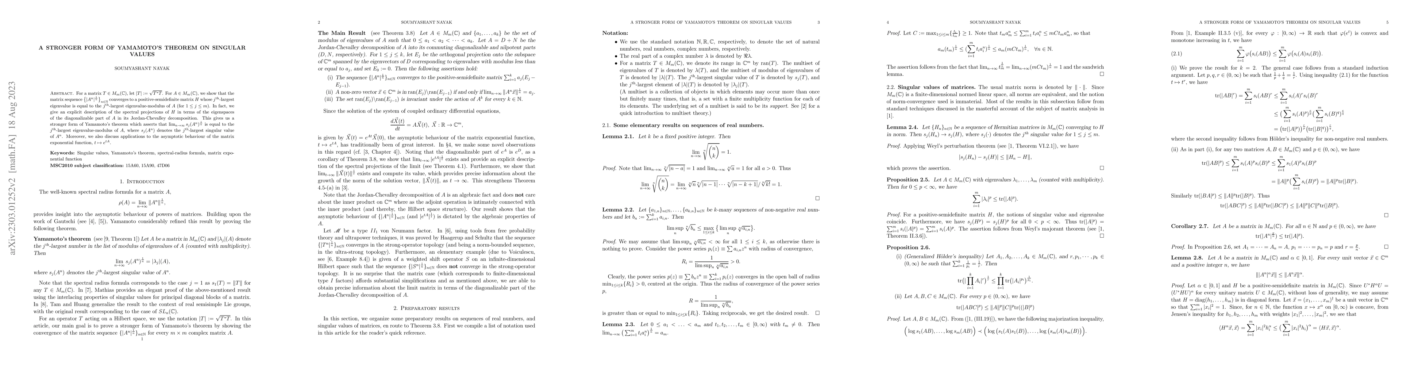 Thumbnail for A stronger form of Yamamoto's theorem on singular values