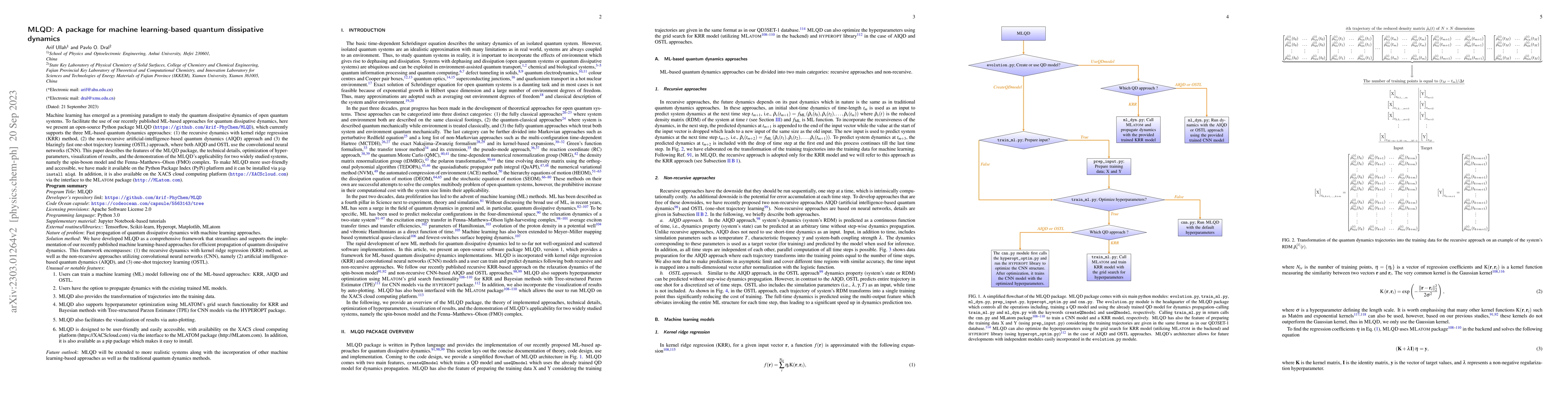 Thumbnail for MLQD: A package for machine learning-based quantum dissipative dynamics
