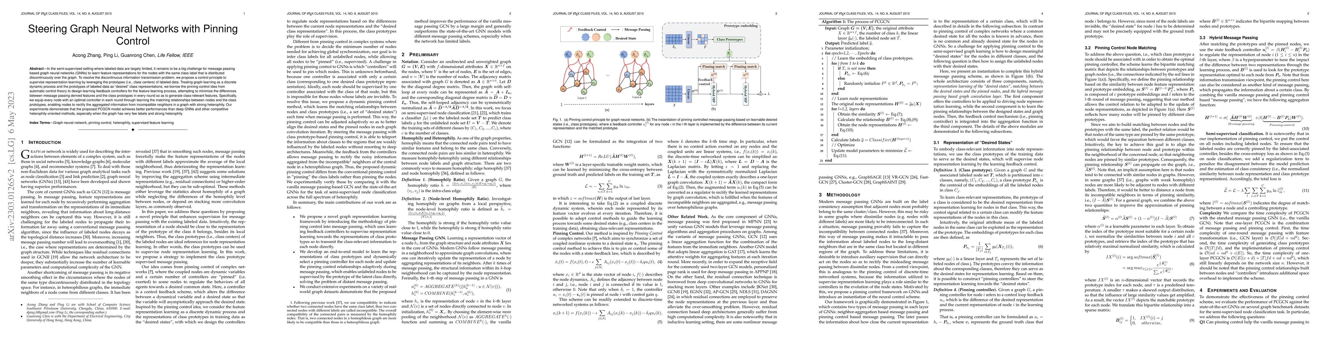 Thumbnail for Steering Graph Neural Networks with Pinning Control