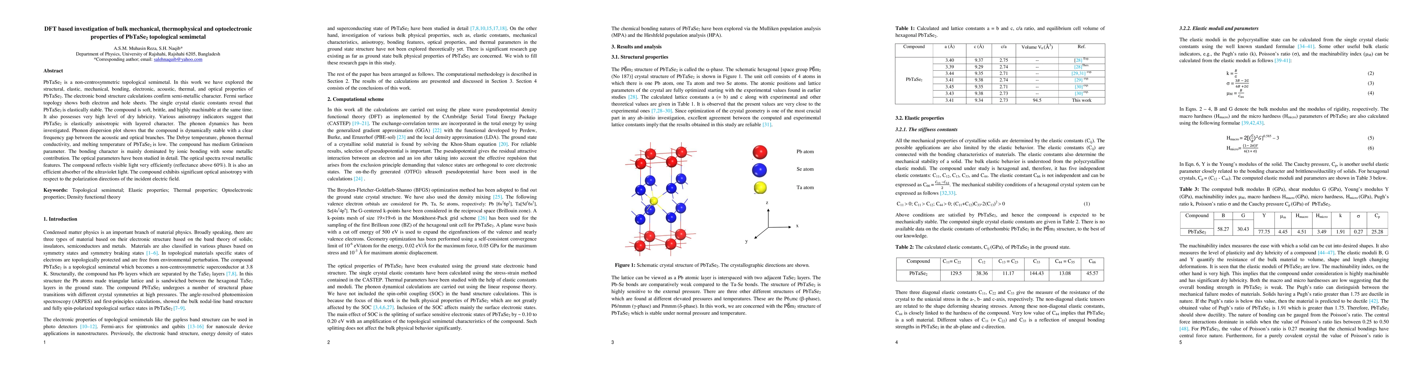 Thumbnail for DFT based investigation of bulk mechanical, thermophysical and
  optoelectronic properties of PbTaSe2 topological semimetal