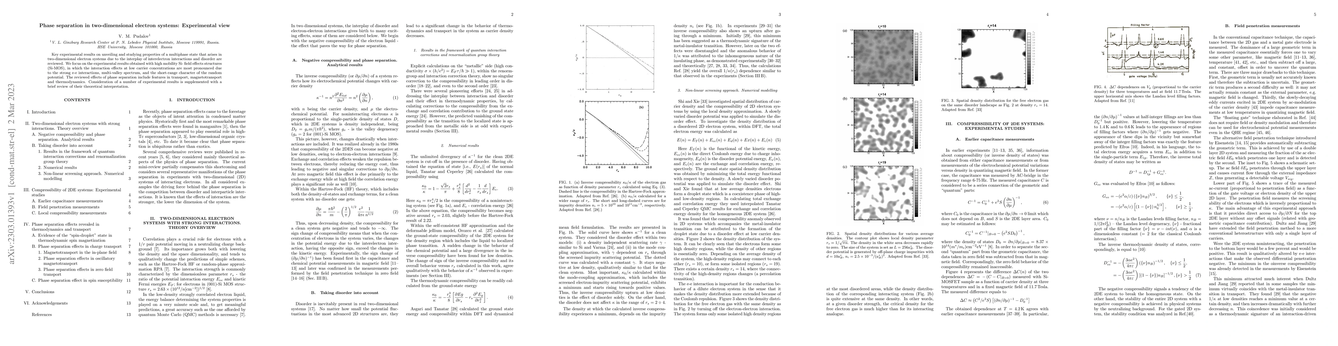 Thumbnail for Phase Separation in Two-Dimensional Electron Systems: Experimental View