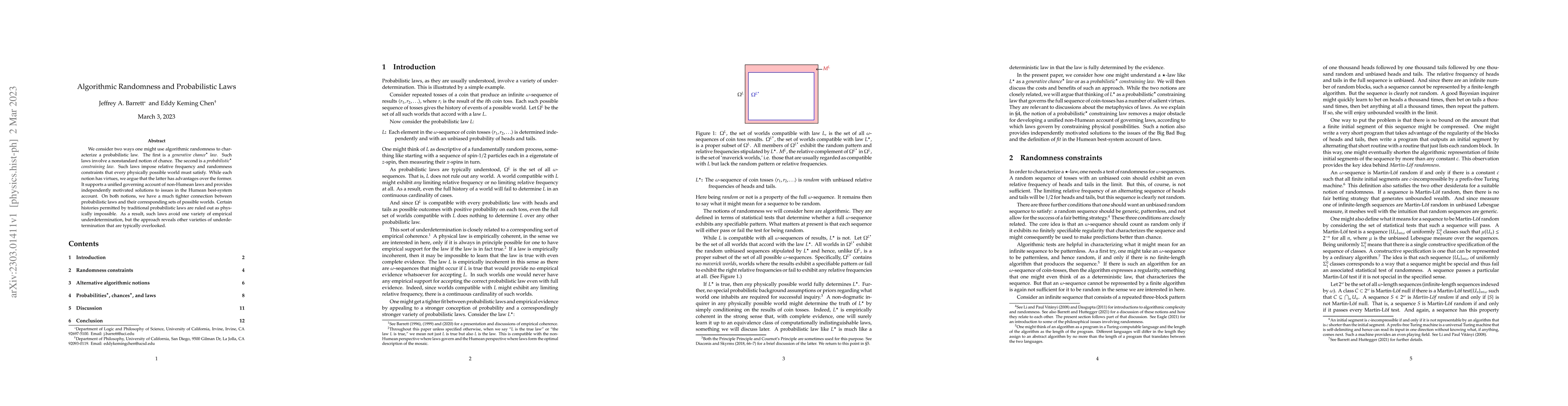 Thumbnail for Algorithmic Randomness and Probabilistic Laws