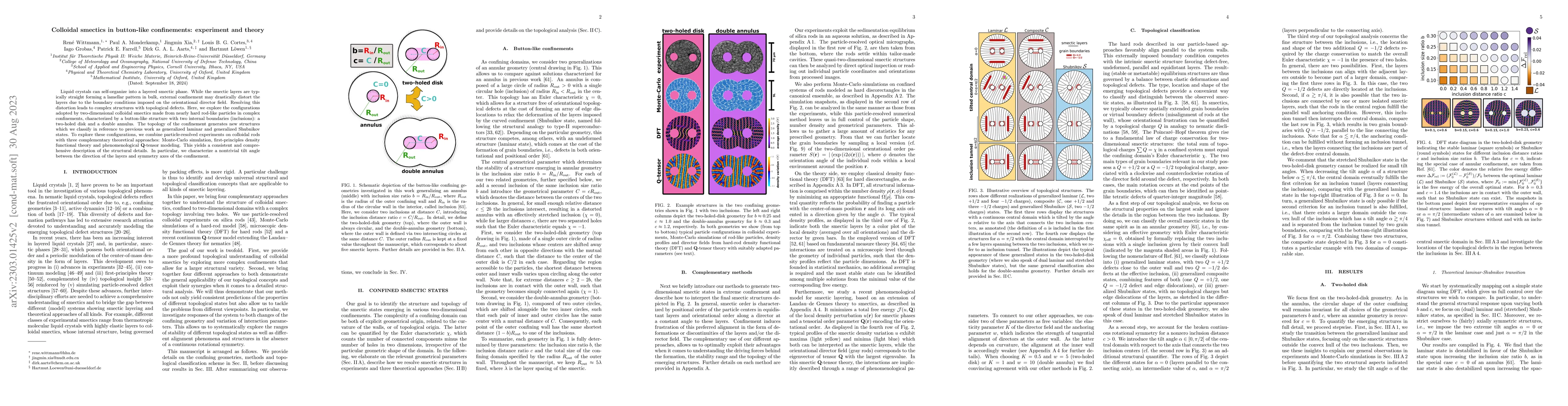 Thumbnail for Colloidal smectics in button-like confinements: experiment and theory