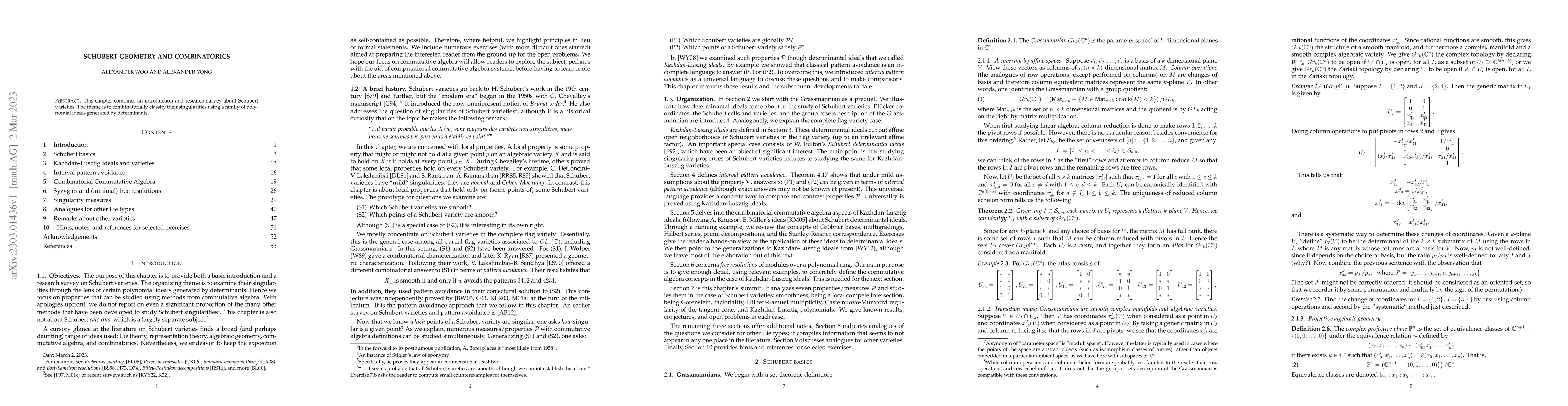 Thumbnail for Schubert geometry and combinatorics