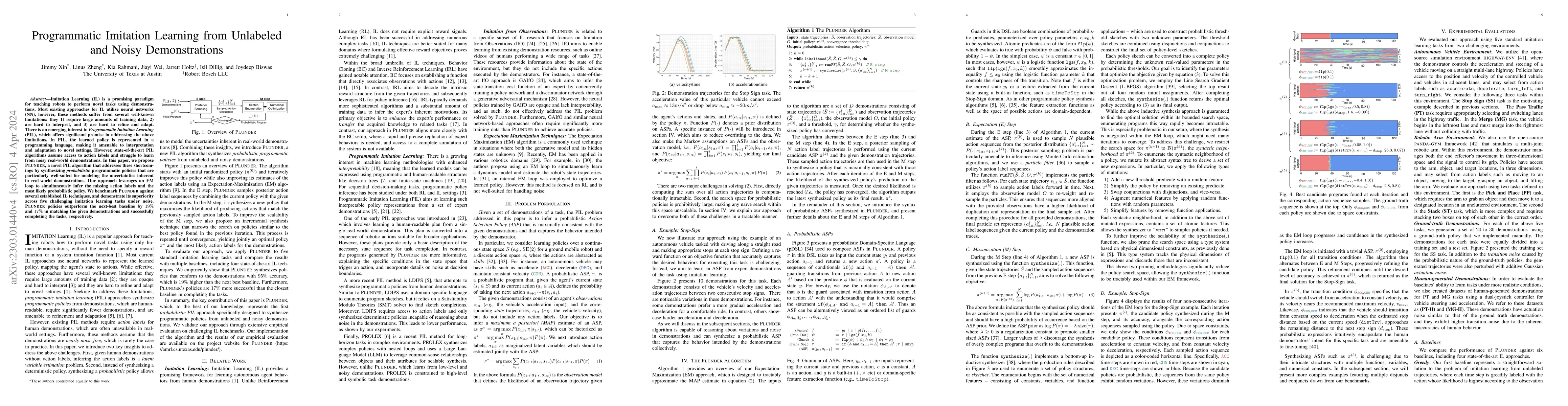 Thumbnail for Programmatic Imitation Learning from Unlabeled and Noisy Demonstrations