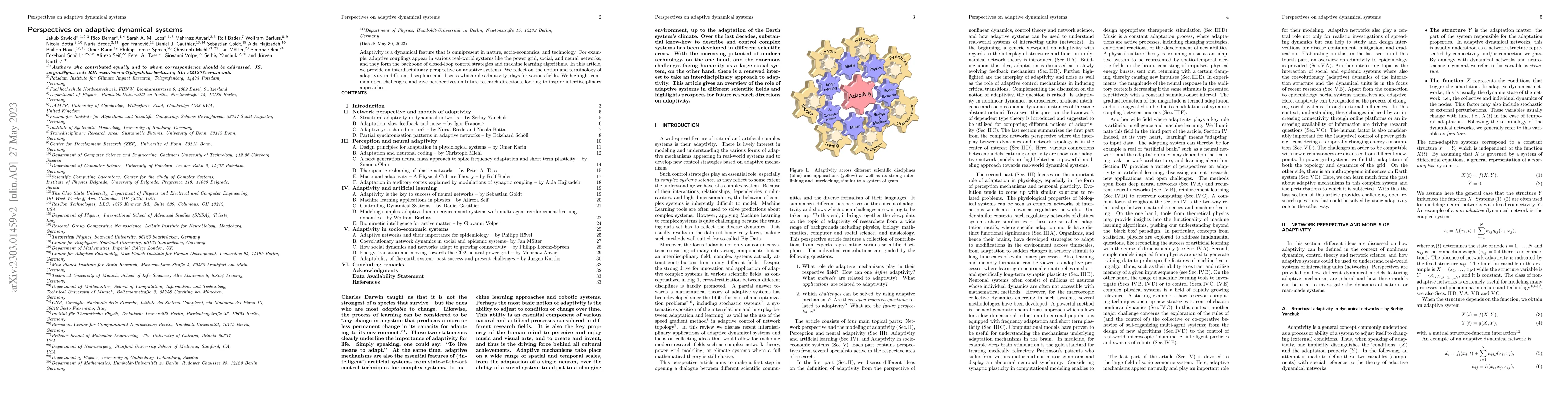 Thumbnail for Perspectives on adaptive dynamical systems