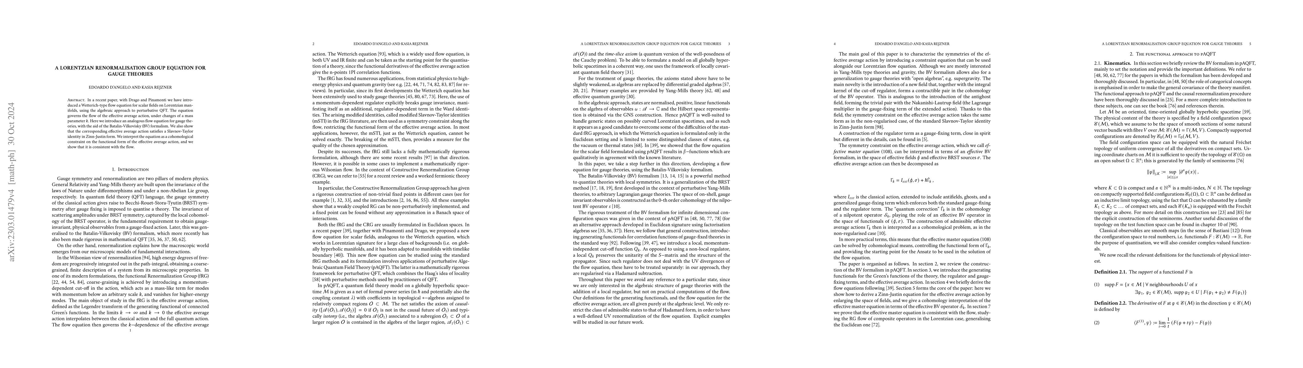 Thumbnail for A Lorentzian renormalisation group equation for gauge theories