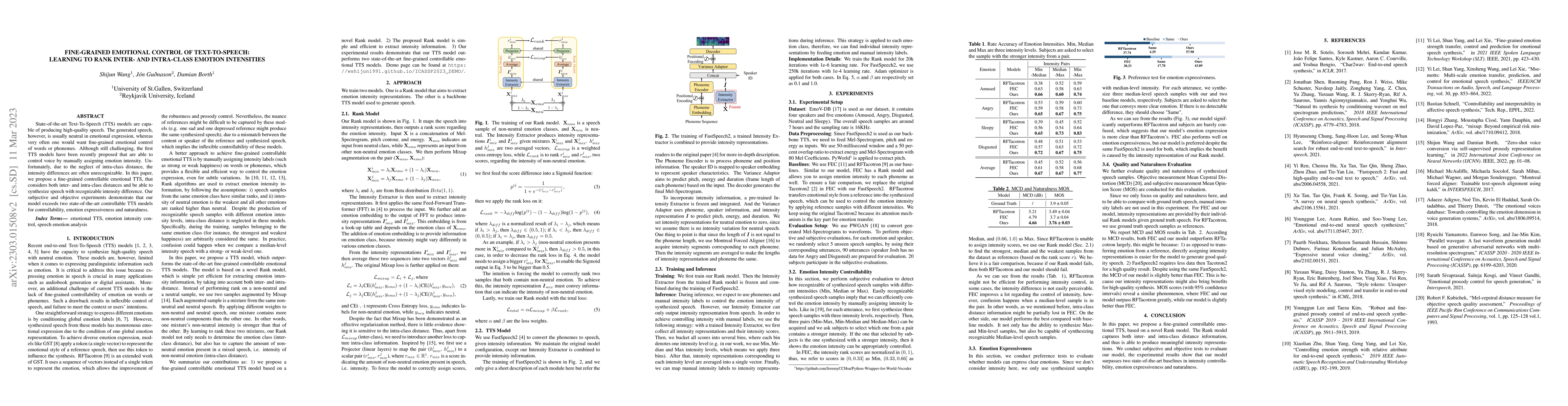 Thumbnail for Fine-grained Emotional Control of Text-To-Speech: Learning To Rank
  Inter- And Intra-Class Emotion Intensities