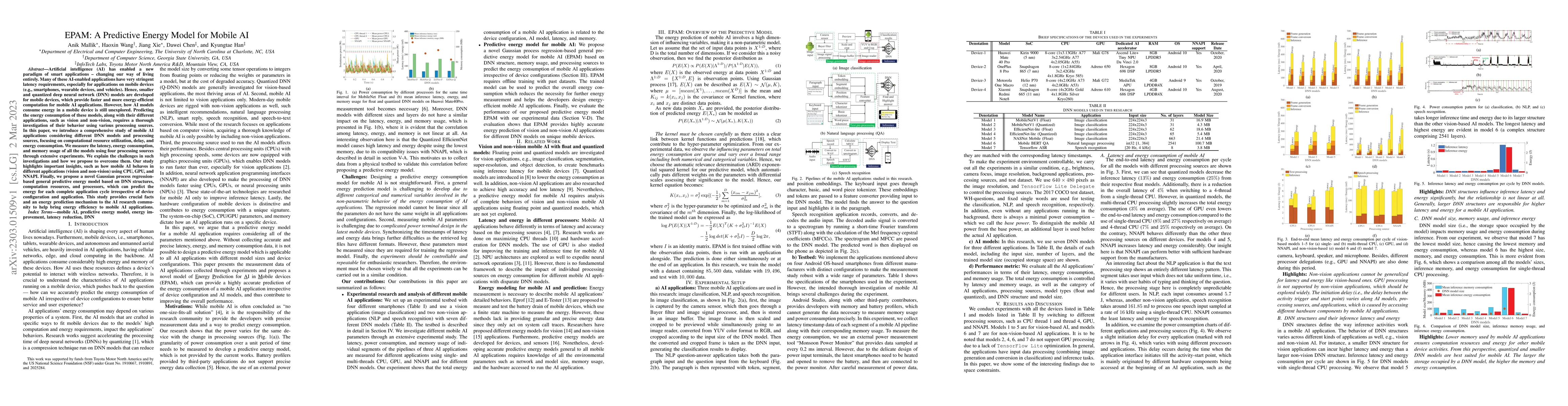 Thumbnail for EPAM: A Predictive Energy Model for Mobile AI