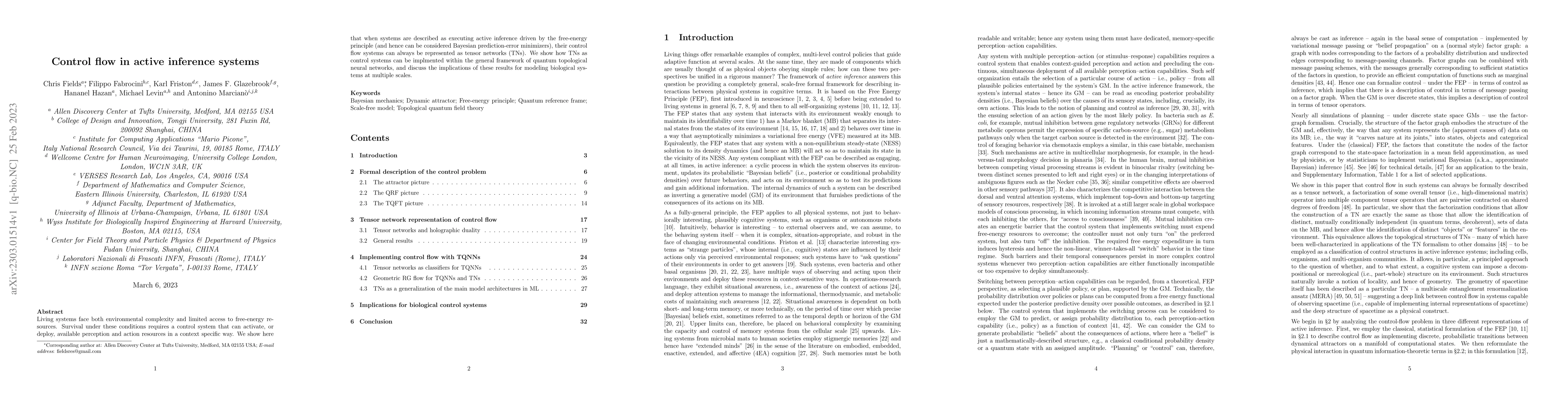 Thumbnail for Control flow in active inference systems