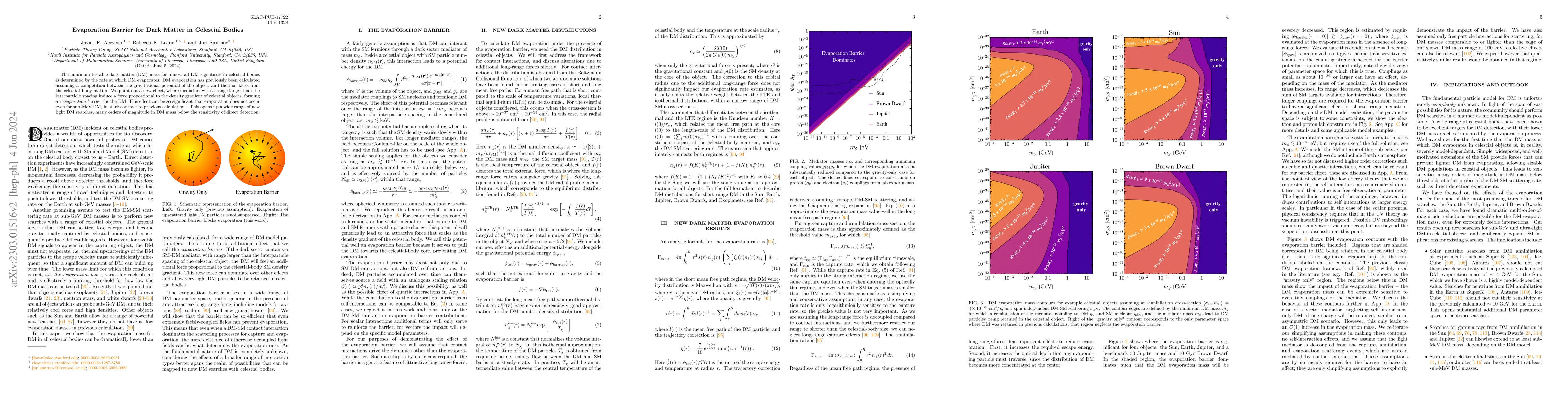 Thumbnail for Evaporation Barrier for Dark Matter in Celestial Bodies